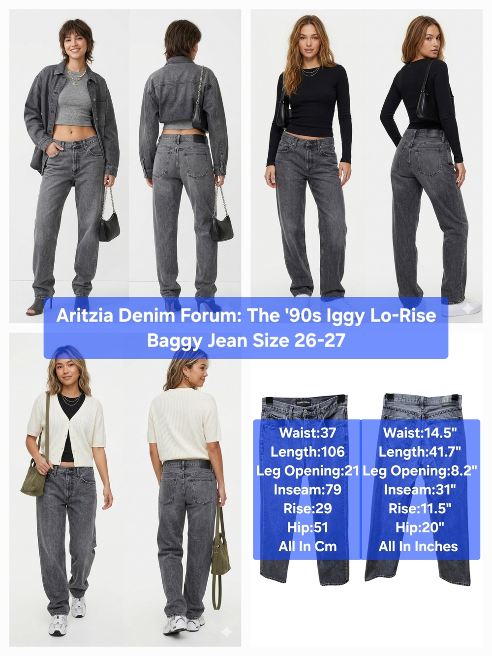 Aritzia Denim Forum: The '90s Iggy Lo-Rise Baggy Jean Size 26-27
